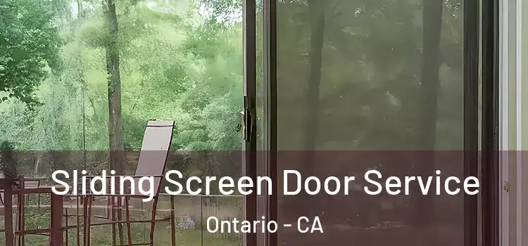 Sliding Screen Door Service Ontario - CA